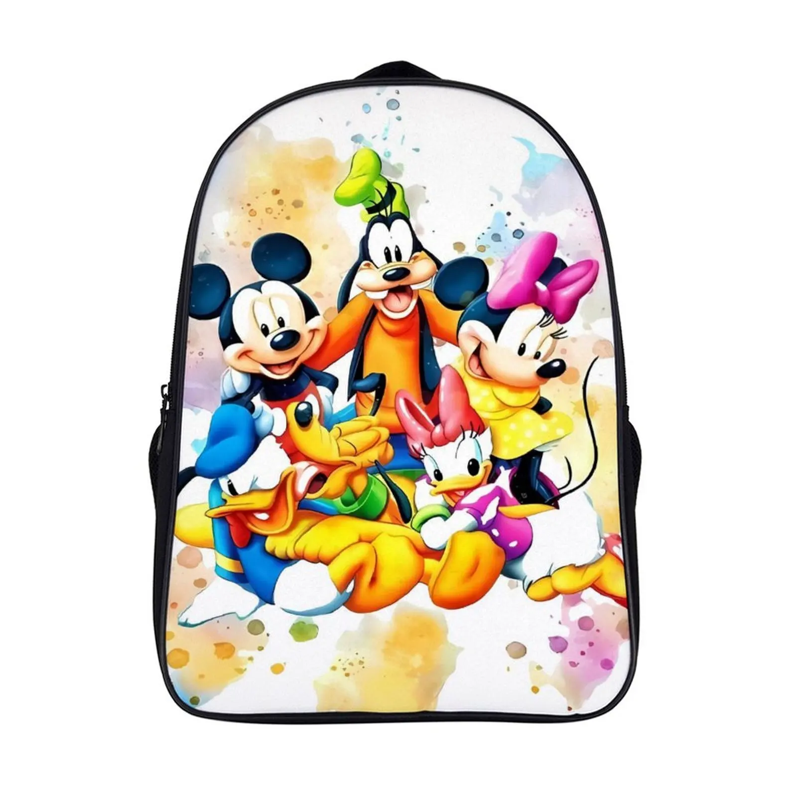 

Cartoon Disney Mickey Minnie Daisy Pluto Goofy Fashion Student's Backpack School Bag 16 Inch 2 Compartment Backpack Student Scho