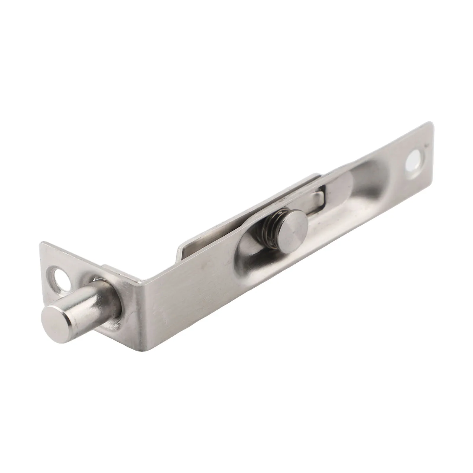 Door Flush Bolt Kit 2 Sets Stainless Steel for Secure Installation on Rear Side or Edge of Wood or Patio Doors