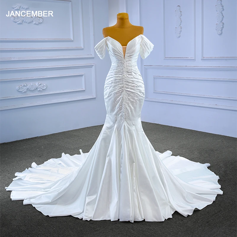 

2023 JANCEMBER Exquisite wedding gowns Organza Mermaid Sweetheart Wedding Dresses For Women Beading RSM222133 Robe De Mariée