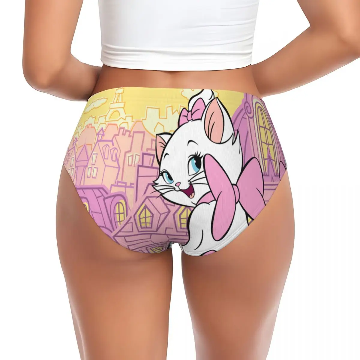 Custom Womens Marie Cat Movie Panties Breathable Briefs Underwear