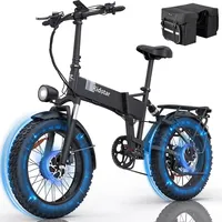Ridstar H20 Pro Folding Electric Bicycle  Dual Motor  48V 23AH Battery 20 inch Fat Tire Electric Bike Mountain Snow E-bike