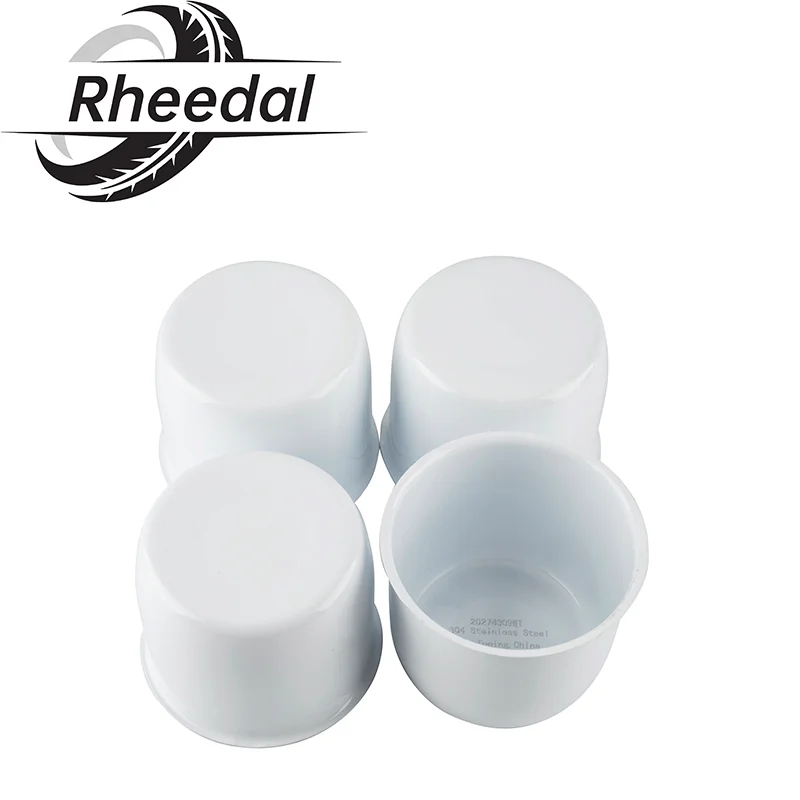 

Rheedal 2/4PCS 108mm/4.25" Hub 93mm/3.66" H Stainless PUSH-THRU HUB CENTER CAP Fits 4.25" Bore 3.66" For Truck Trailer Wheel Rim