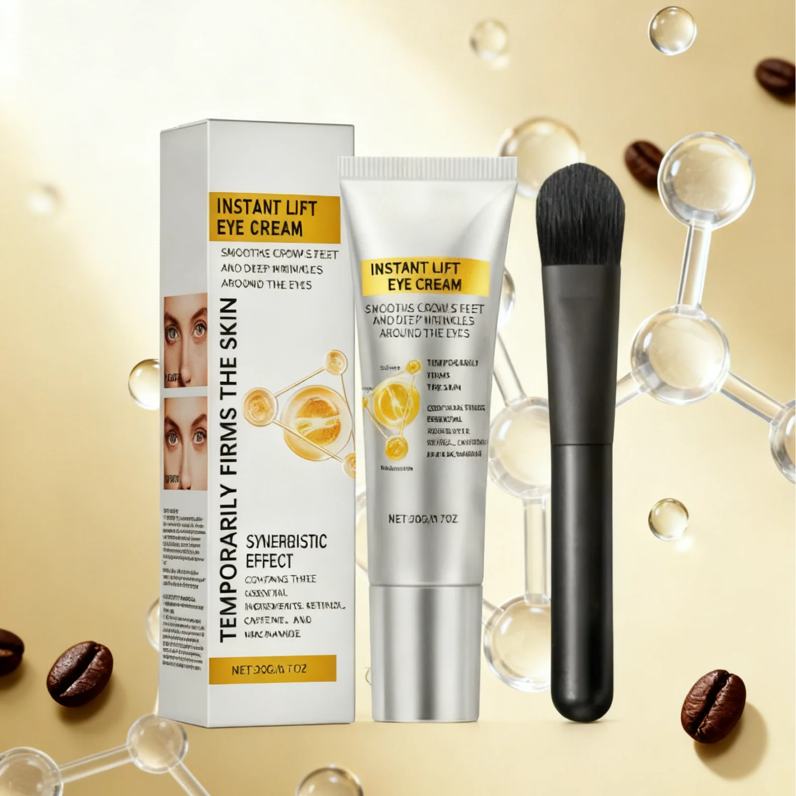 

Caffeine Eye Cream Elimination Dark Circles Remove Eye Bags Wrinkles Remover Tighten Skin Lifting Nicotinamide Retinol Eye Cream