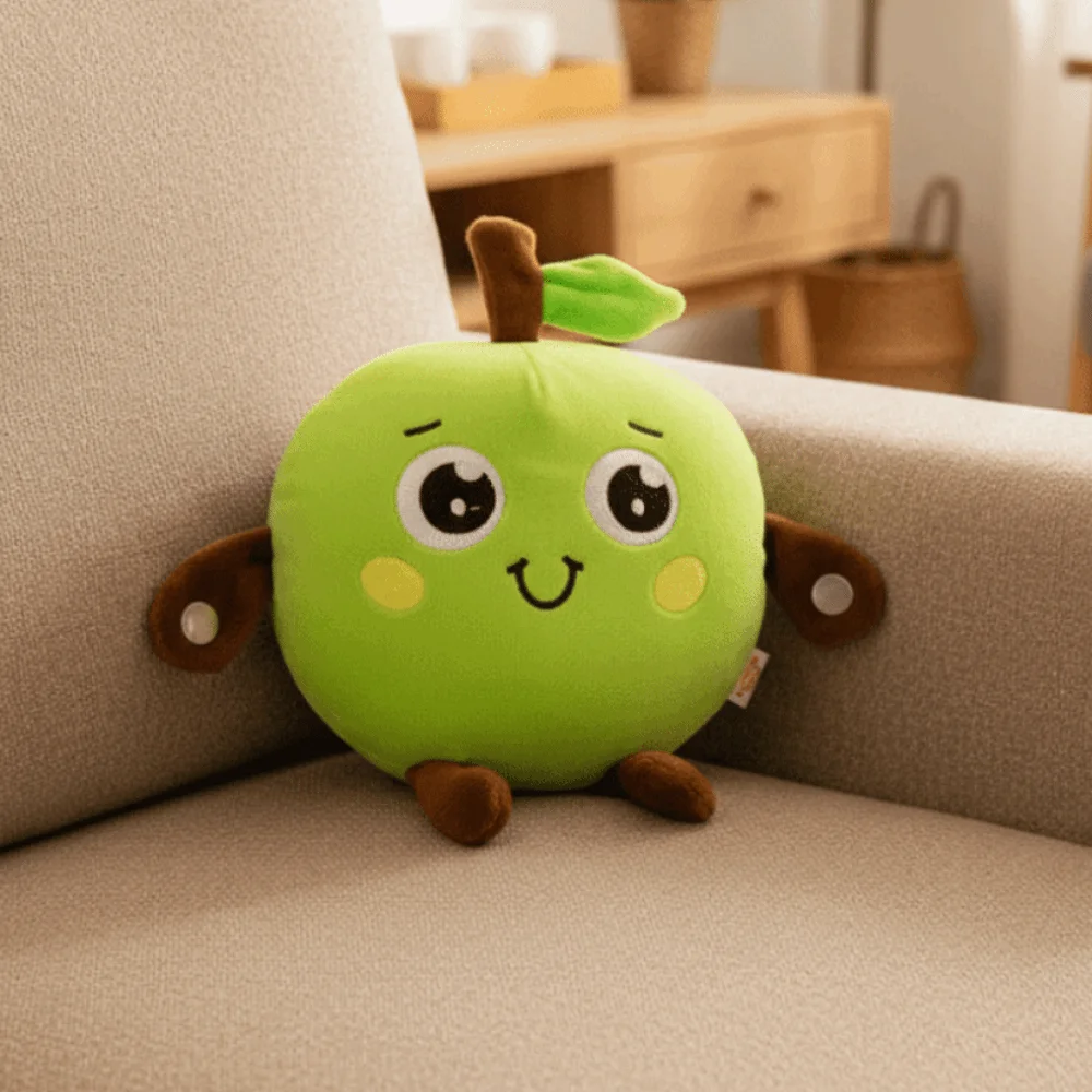 Modalità musicali metronomo a induzione di frutta creativa Giocattolo di peluche di frutta carina Giocattolo per lo sviluppo della bambola di pezza del ritmo musicale morbido sensoriale