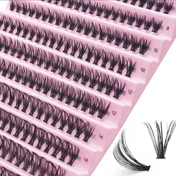 40D 8/10/12/14/16mm Individual Lash Clusters Volume Natural Long Grafting Eyelash Mixed Tray Individual Eyelashes Cluster