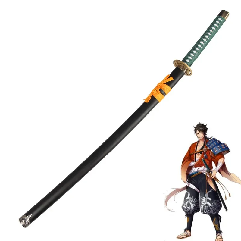 

[Funny] 100cm Cosplay Game Touken Ranbu Online Mutsunokami Yoshiyuki weapon Wooden Samurai Sword model Anime Costume party gift