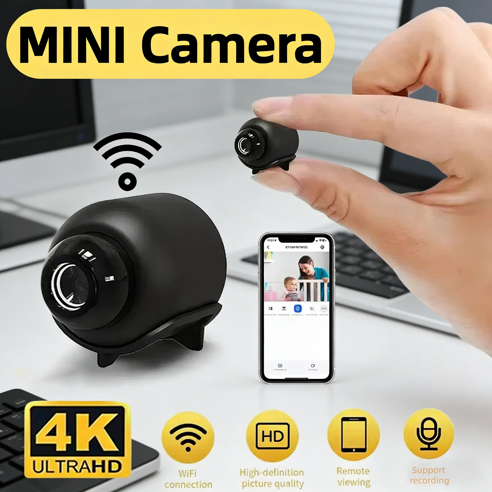 Mini Camera 1080P Wireless Surveillance Security Video Cam Night Vision Motion Detect Camcorder Mini Cam Monitor Smart Home 2026