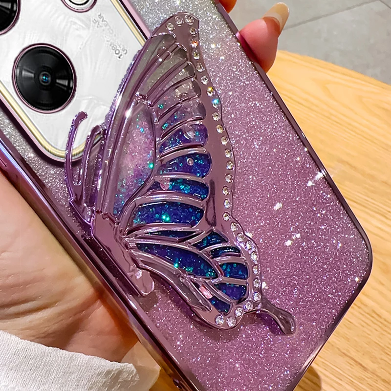 For Infinix Zero 30 4G Phone Case Infinix Zero 30 4G Case Gradient Glitter Butterfly Quicksand Infinix Zero 30 4G Back Cover