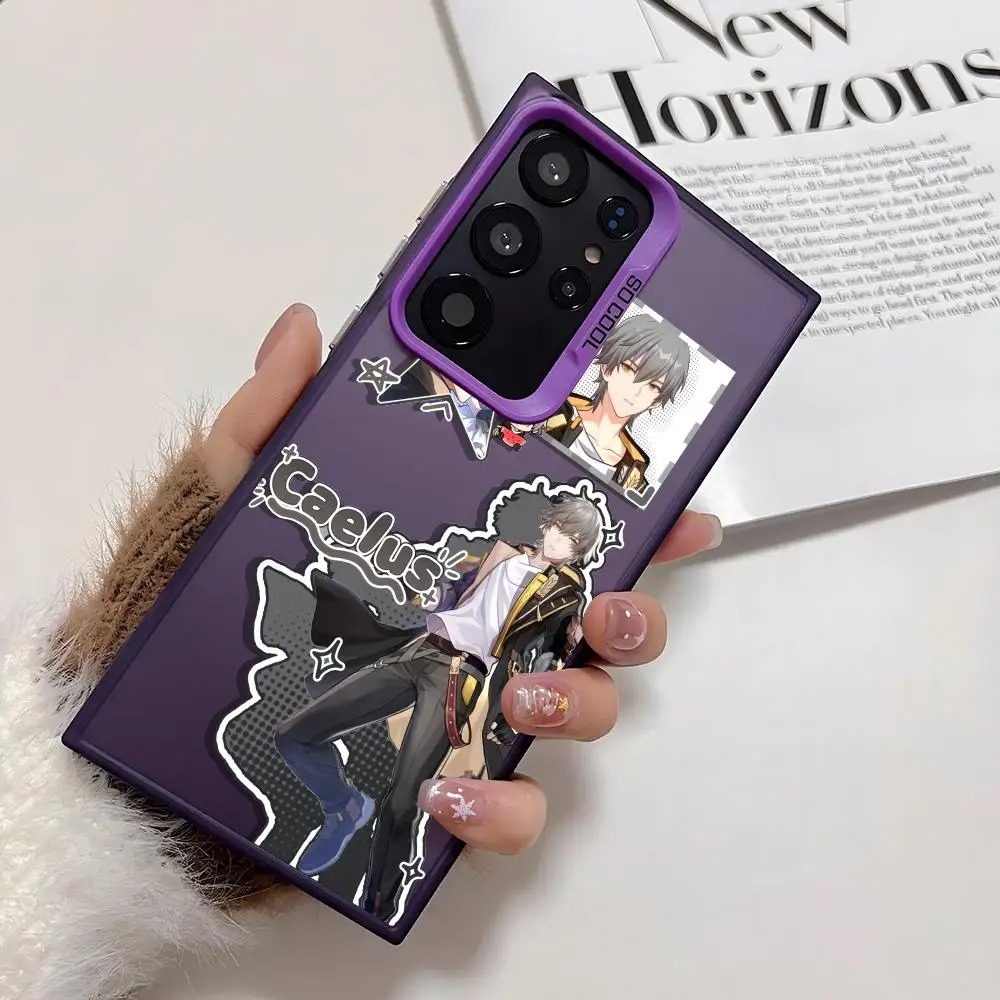 Honkai star rail Caelus stelle Cassa Del Telefono Per Samsung Galaxy S25 Edge S24 S23 S22 S21 S20 Ultra Fonda Del Silicone Argento Cassa Del Telefono