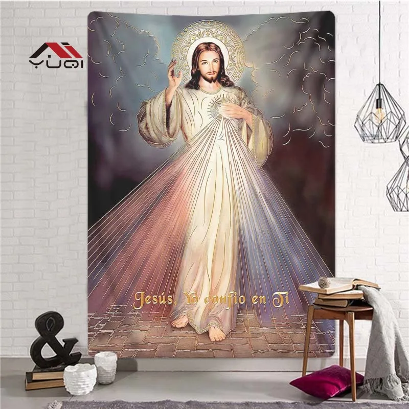 

Jesus Pattern Wall Tapestry Prayer Large Size Tapestry Tapestries Living Room Home Decor Tapestri 6 Sizes