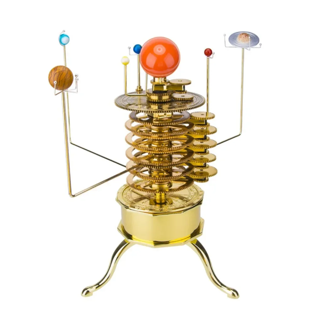 NF 200Pcs DIY 3D Metal Orrery Solar System Planets Model Kit Brass Celestial Ornament mechanical hand-made Gift  Assembly Model