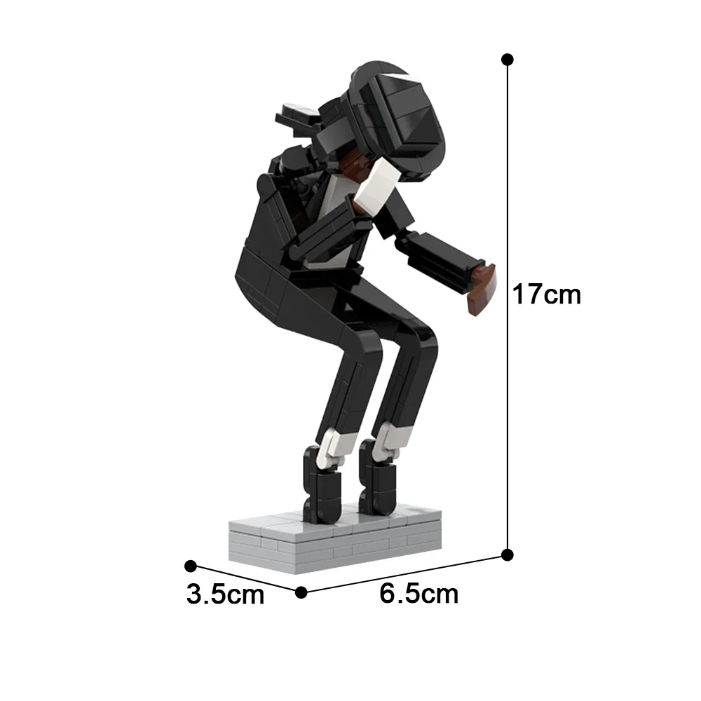 MOC słynny tancerz MJ Model klocków budowlanych figurki zabawki zabawki zabawki dla dzieci prezenty urodzinowe