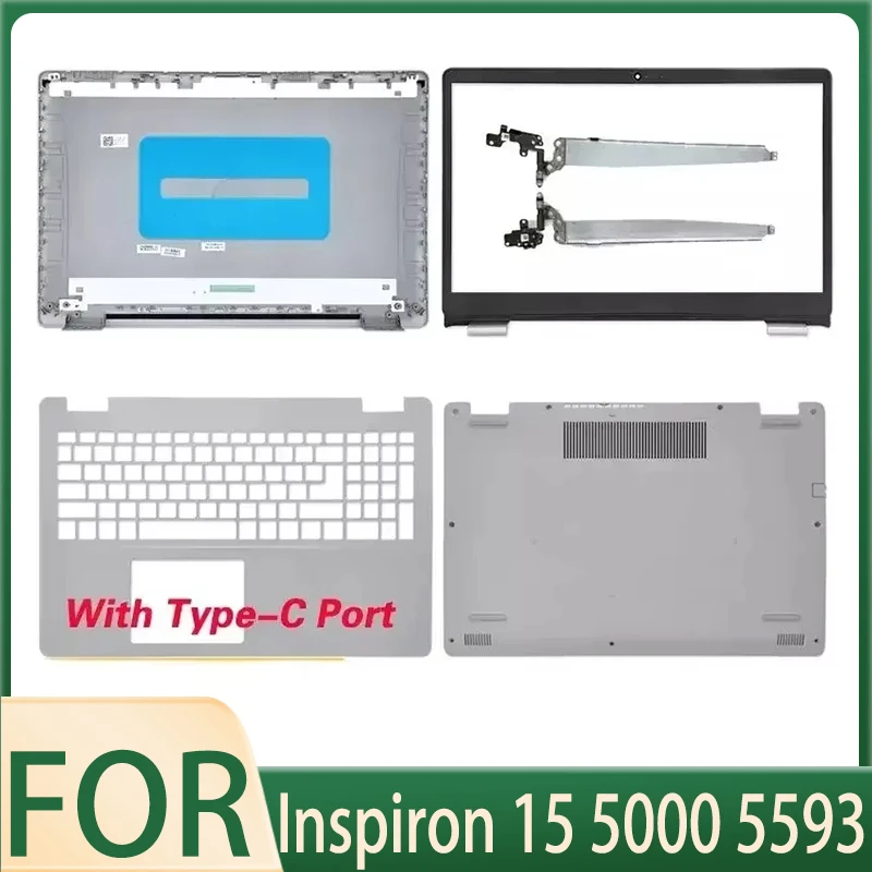 New for Inspiron 15 5000 5593 Laptop LCD Back Cover Front Bezel Hinges Palmrest Bottom Case Upper Top Shell 032TJM 0V5JHC