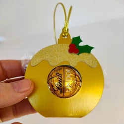 Christmas pudding bauble 2023 New Metal Cutting Dies  Christmas lollipop holder Metal die Scrapbooking Stencils Album Embossing