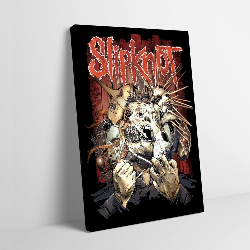 Slipknot Mask Collage Art Poster Customizable Printed Canvas Painting Wall Art Gift for Decoration Bedroom Interior Accessories