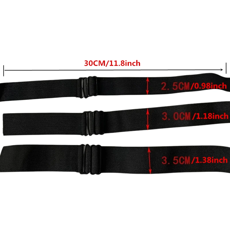 1/2/3/5/10/12 Uds. Banda elástica ajustable negra de 3cm de ancho para pelucas correas ajustables para pelucas cinta elástica de costura de alta elasticidad