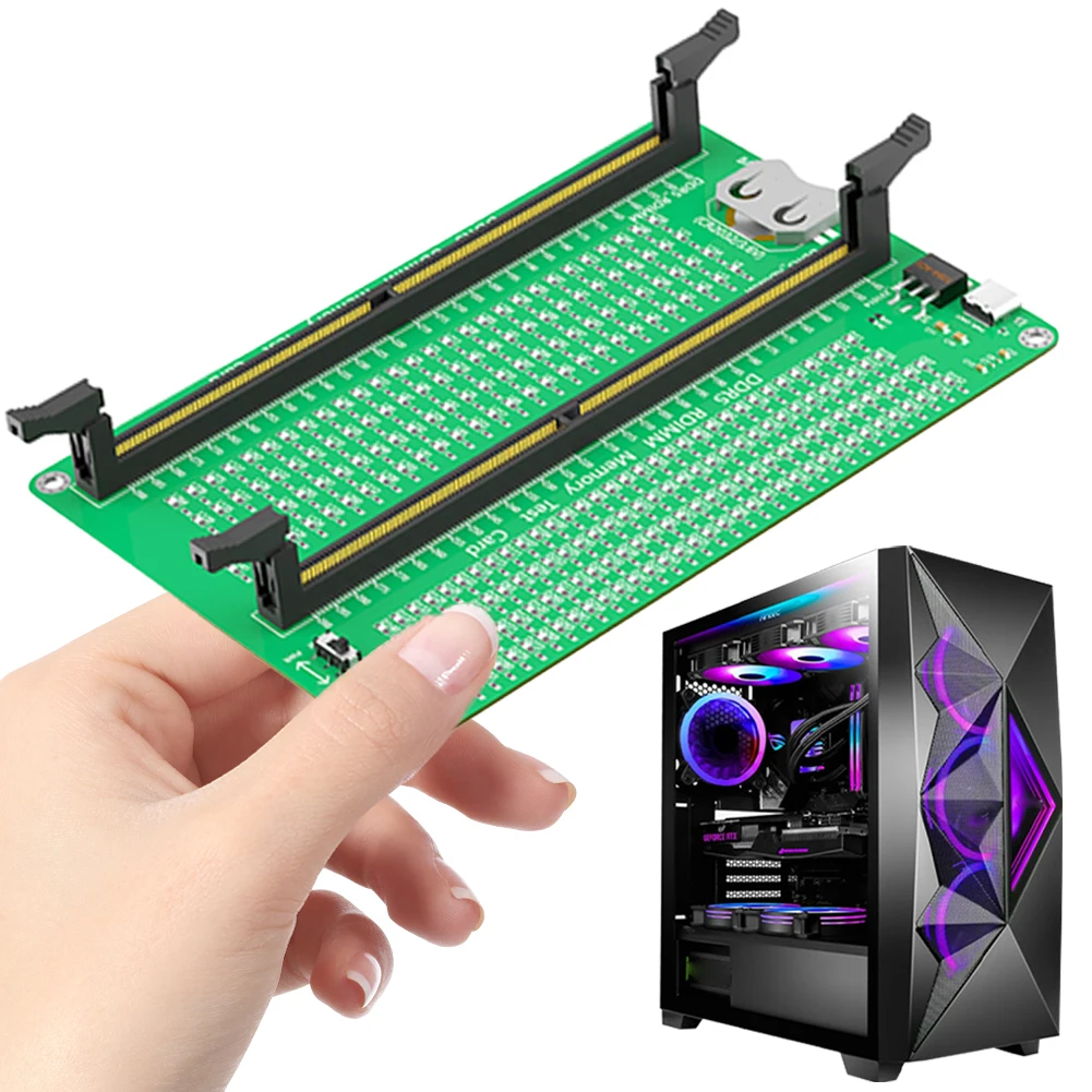 DDR5 Memory Tester Desktop Motherboard Repair Analyzer Tester Desktop Memory Troubleshooting Tool for PC Computer Motherboard