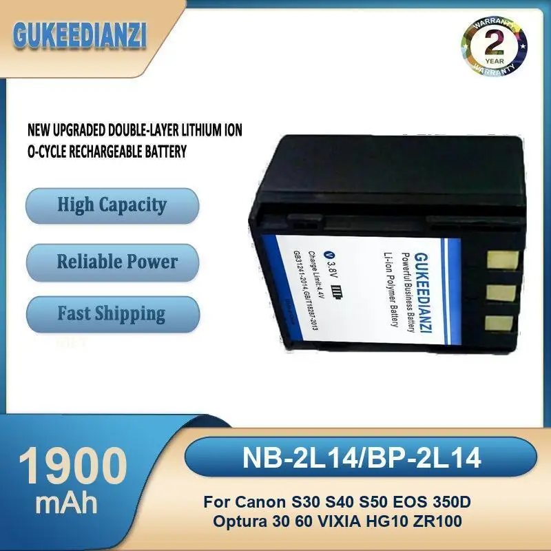 Battery For Canon S30 S40 S50 EOS 350D Optura 30 60 VIXIA HG10 ZR100 R5 Mark II R6 R7 R 5DS 5D III 6D 7D 80D 90D BP-915 BP-941