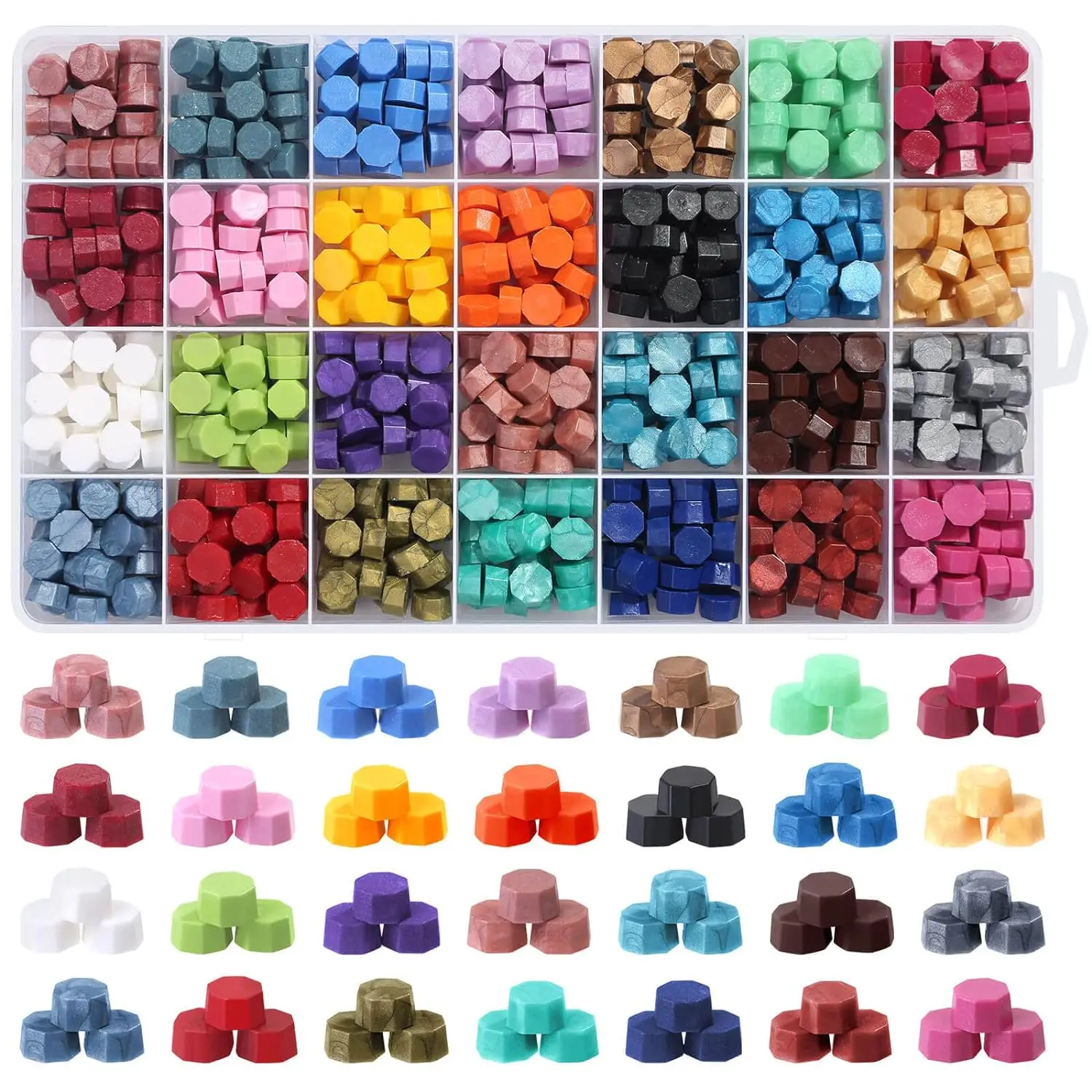 28 Colors Sealing Wax Pellets with Storage Box for DIY Scrapbooking Wedding Invitation Decoration Card Crafts Sealing Wax Beads