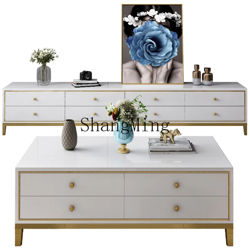 

DHY light luxury TV cabinet combination living room home modern simple floor cabinet small apartment