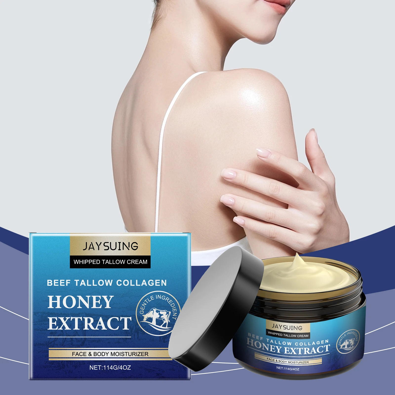 

Tallow Body Cream Moisturize Smooth Brighten Skin Repair Cracked Dry Improve Dullness Enhance Elasticity Gentle Face Body Care