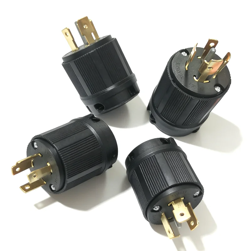 Black 20A 30A L5-30P L6-30P L14-30P L15-30P L19-30P L21-30P 20P NEMA US Anti-off Industry Plug America Twist Lock Power Plug