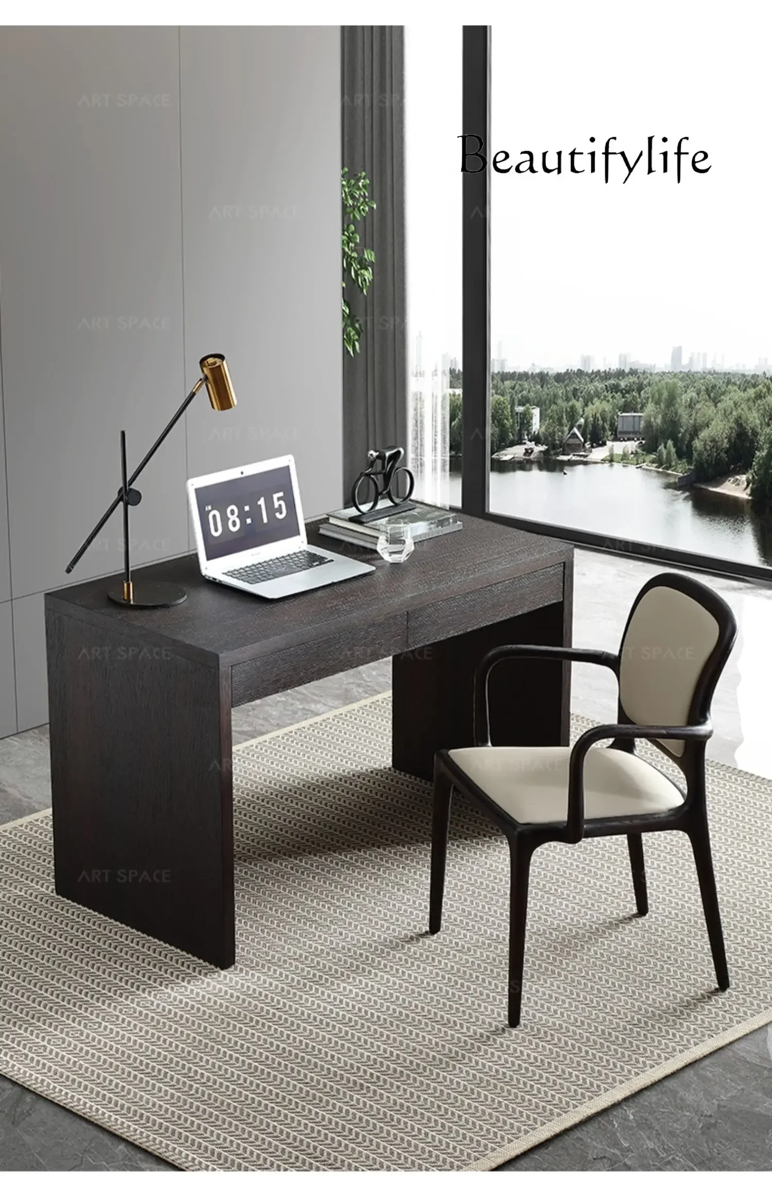 

muebles para hogar American Minimalist Desk Study Writing Small Desk Quiet Wind 1.2 M Computer Desk