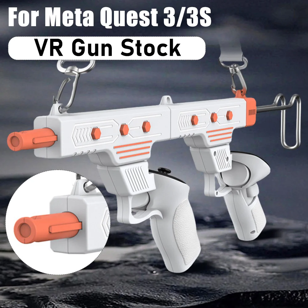 VR Gun Stock For Meta Quest 3/3S VR Shooting Game Accessories VR Controller Stock Enhanced Shooter Gaming Experience for Quest 3