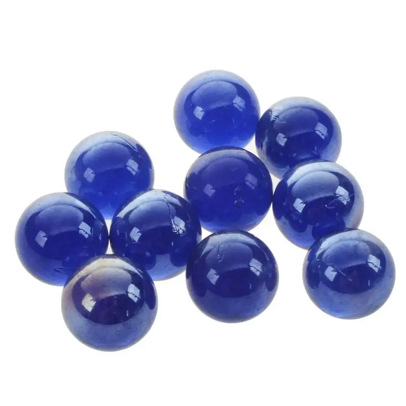 ABWZ-40 Pcs Marbles 16Mm Glass Marbles Knicker Glass Balls Decoration Dark Blue