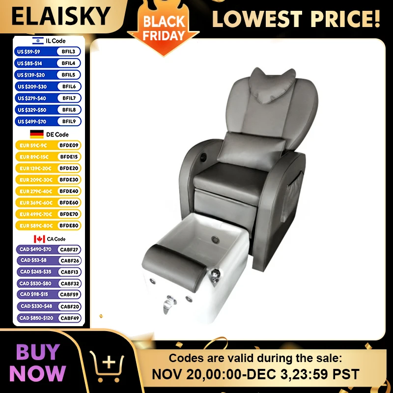 

Electric Foot Bath Sofa Chair Lie Down Foot Bath with Basin Spa Sofa Foot Washing Chair Multi Functional Nail Beauty Chairs