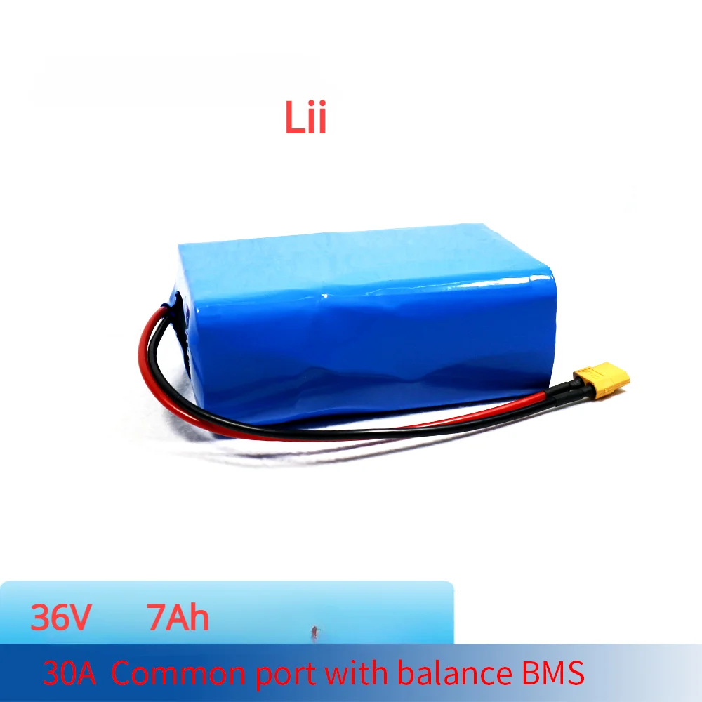 

Lii 36V 7Ah 10S2P 18650 Li-ion Battery Pack for Scooter Golf Cart Electric Built-in 30A Common Port with Balance BMS +XT60