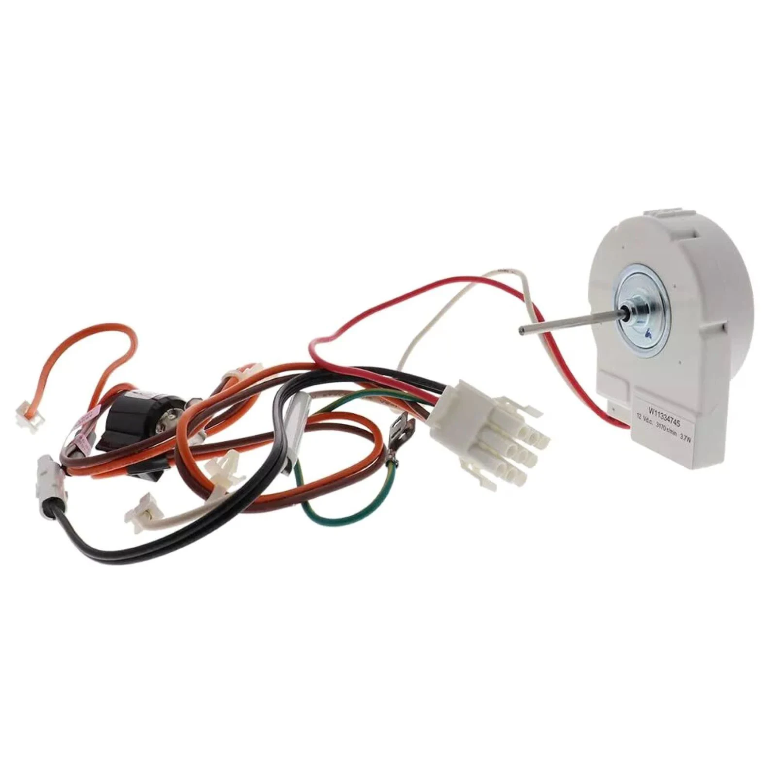 1 unidad W 11334745   Motor de ventilador evaporador de refrigerador, conjunto de repuesto de 12V CC para Whirlpool, accesorios para refrigerador Maytag