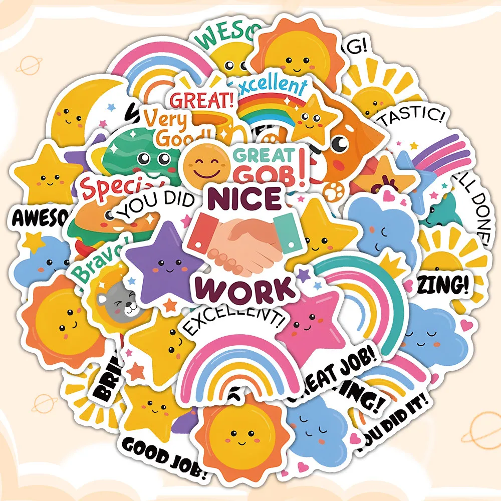 Motivational Sticker Pack of 80 | Cute Animal & Sunshine Decals for Kids' Behavior Chart & Study Planner RecordingYourLife Store