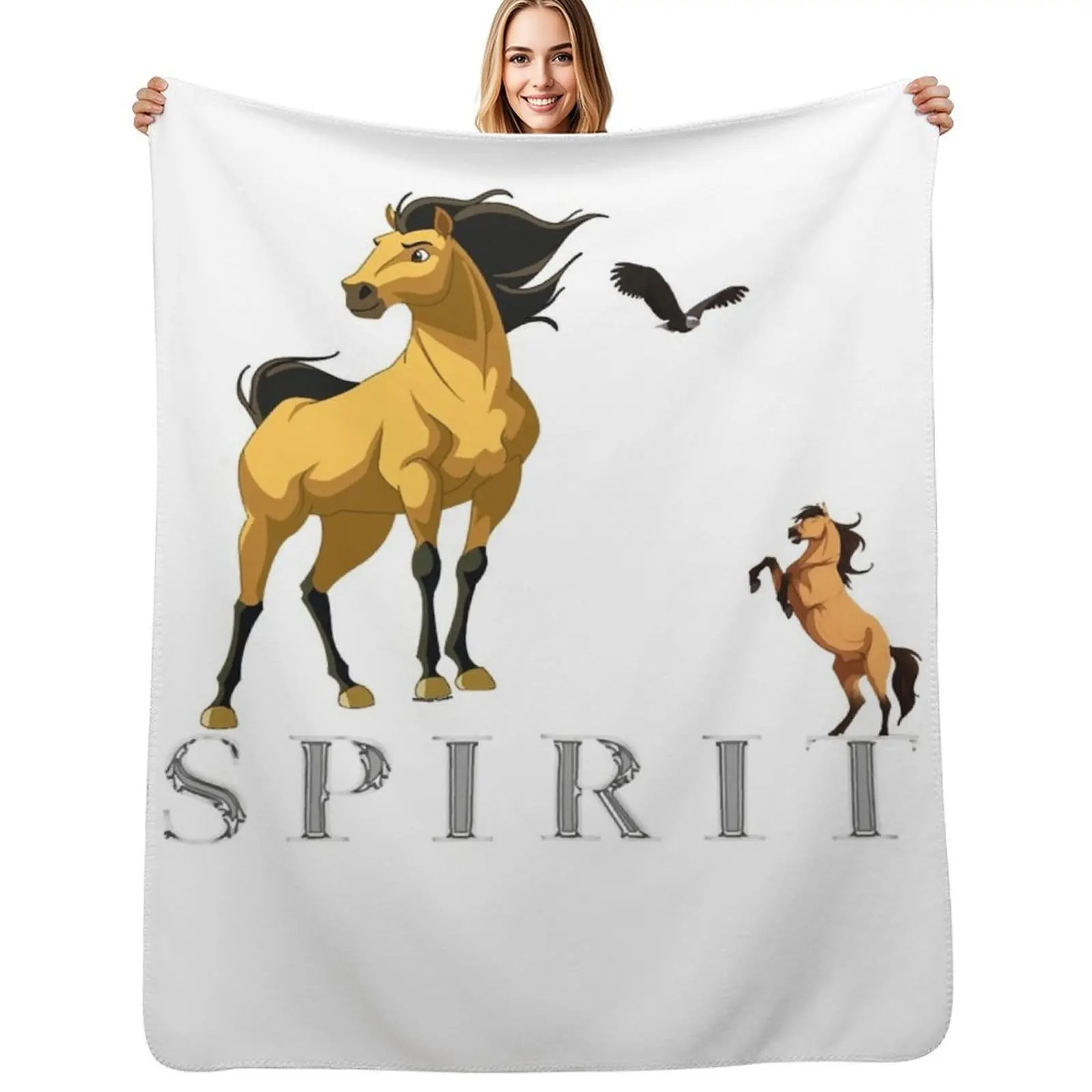 

Spirit Stallion of the Cimarron Classic Throw Blanket Beautifuls Custom bed plaid decorative Blankets