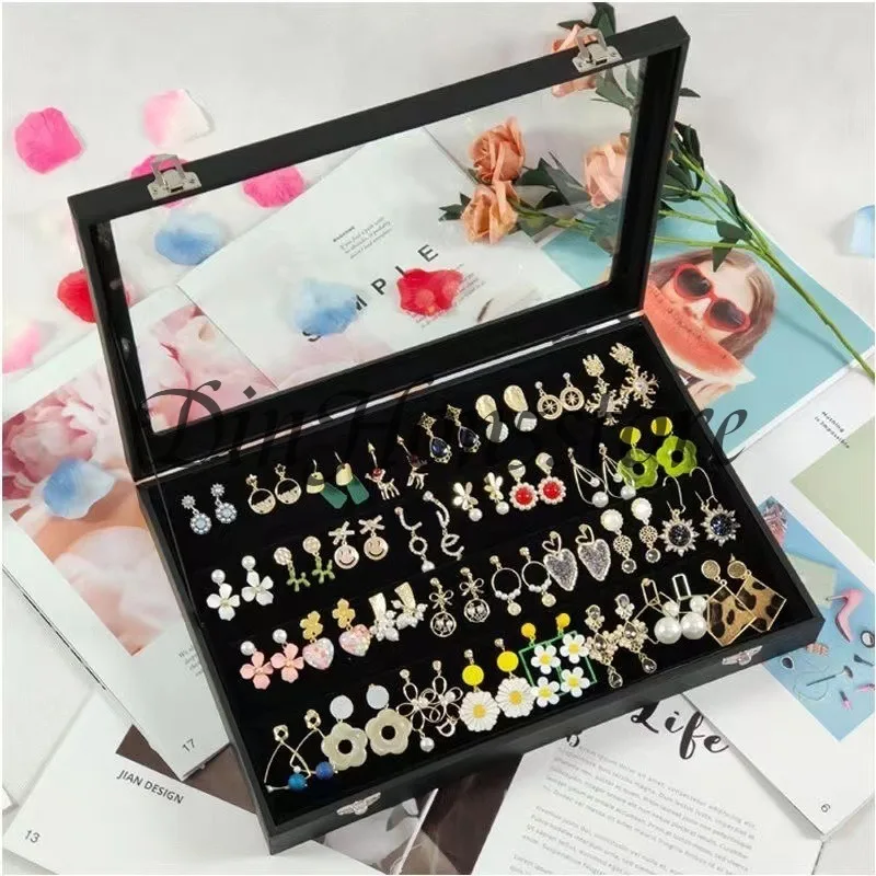 Black PU Large Jewelry Storage Box