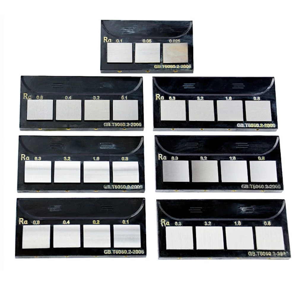 RA0.8-6.3 Roughness Comparison Sample Set 0.025-6.3 Μm Flat External Polishing 45 Carbon Steel-Surface Texture Gauge Instrument