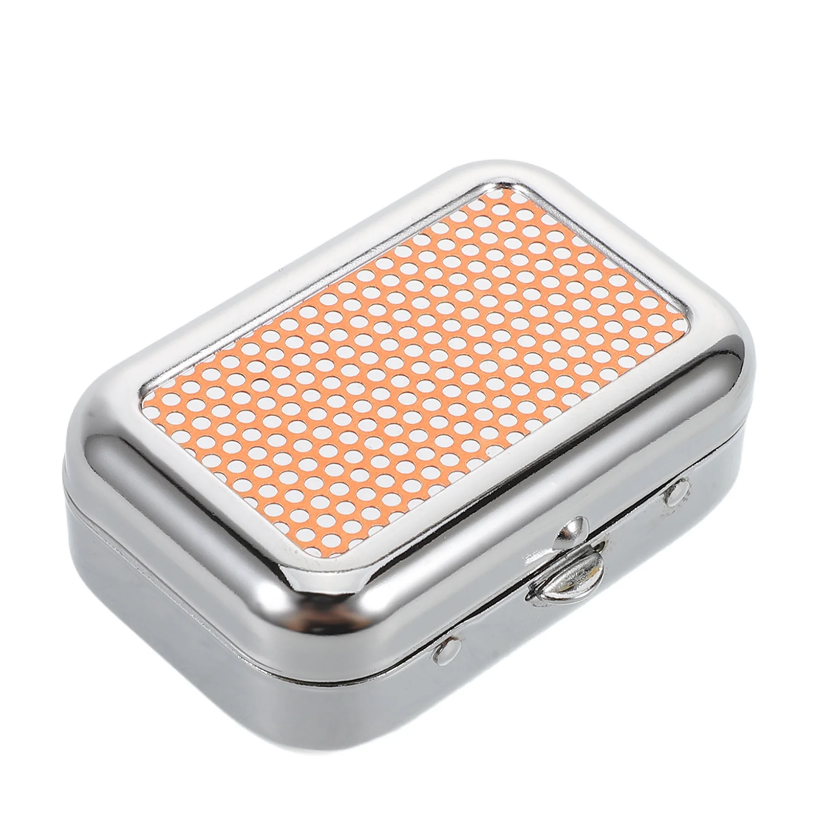 

Portable Ashtray Rectangular Metal Windproof Lid For Camping Travel Outdoor Home Office Car Cigarette Snuffer Compact
