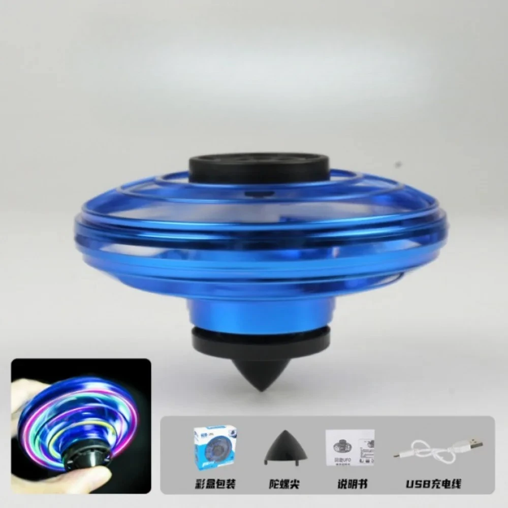 

НОВЫЙ Светодиодный летающий НЛО-спиннер для пальцев, улучшенный летающий вертолет-гироскоп Flyorb, мини-дрон-игрушка, рождественский подарок