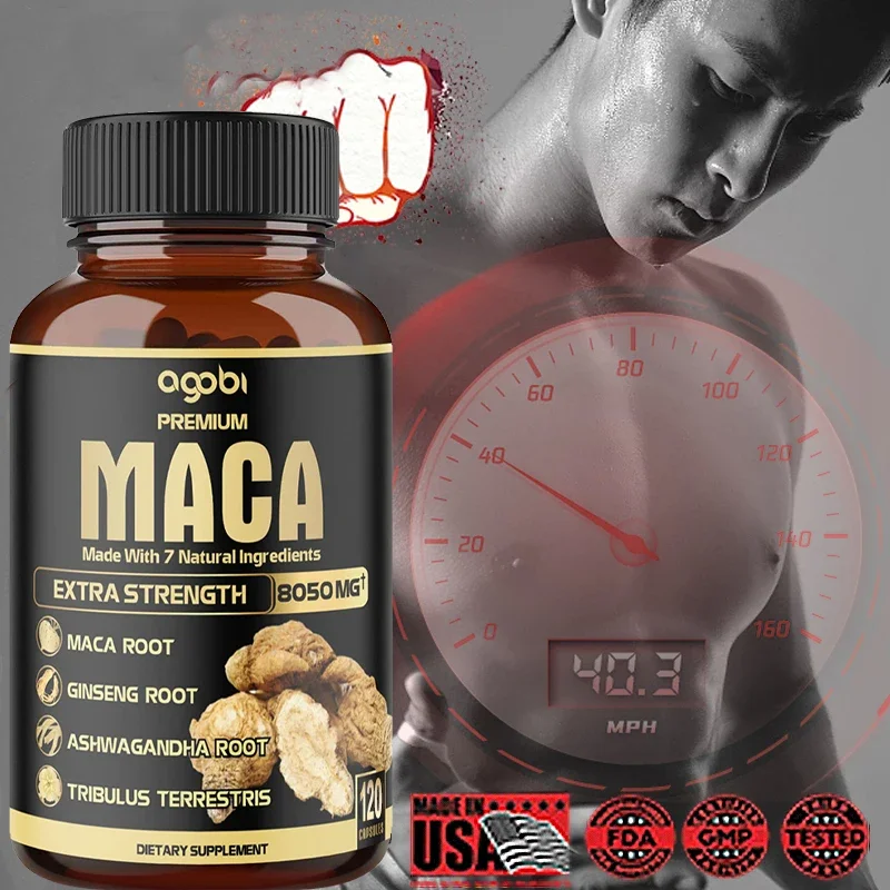 Maca Is Made From 7 Natural Ingredients, High Strength 8050mg Supports Energy and Endurance Immune System Health