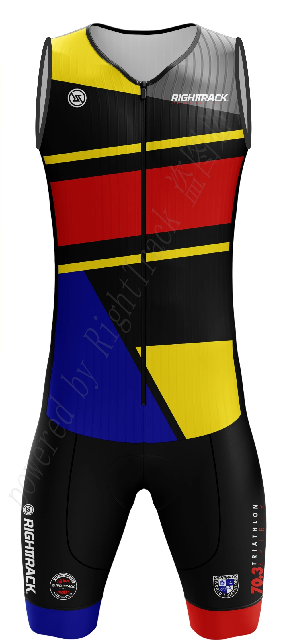 2024 World Triathlon MAN70.3 Trisuit Sleeveless Skinsuit Clothing Jumpsuit Swimming Cycling Running City Race RT Apparel