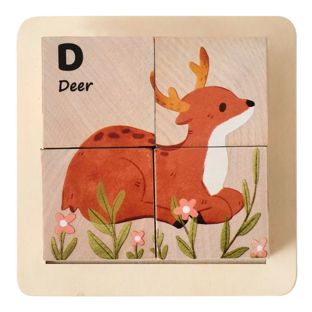 Holz Tier Schiebepuzzle Gehirntraining Logikspiel Passendes Memory-Spiel Sudoku Bewegliches Puzzle Montessori Pädagogisch