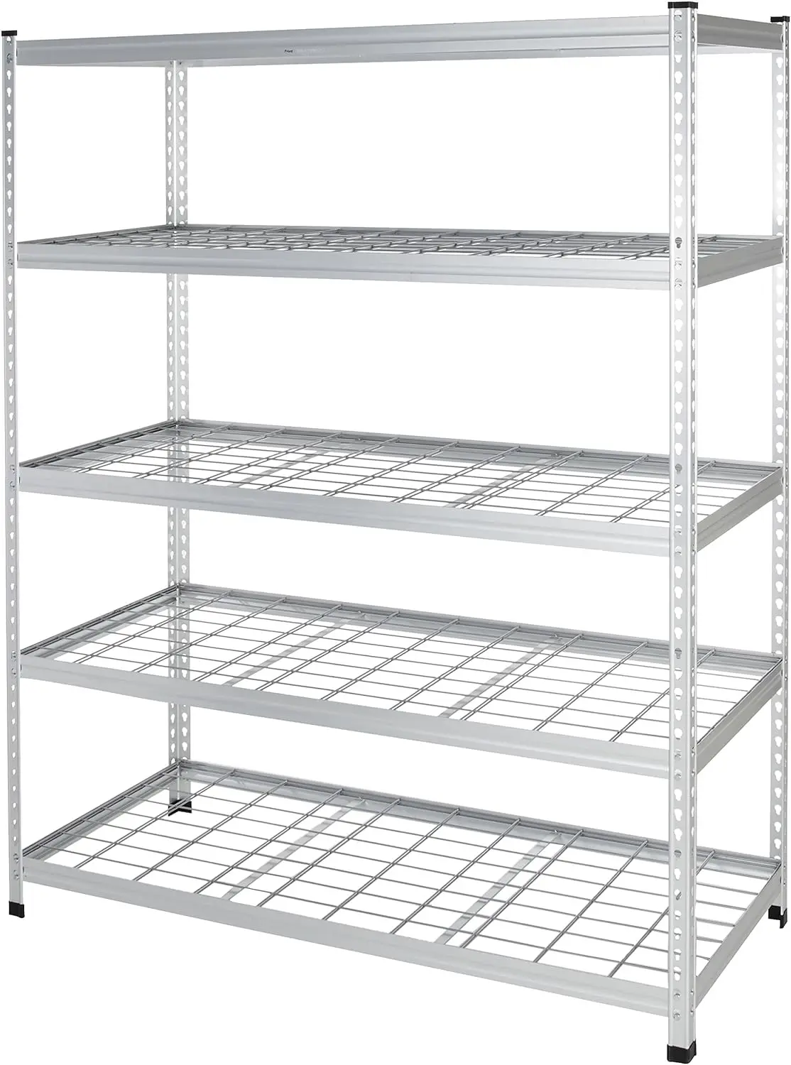 

Amazon Basics Heavy Duty Storage Shelving Unit, Double Post, 5 Shelf, High-Grade Aluminum, Silver, 60 x 24 x 78 Inch