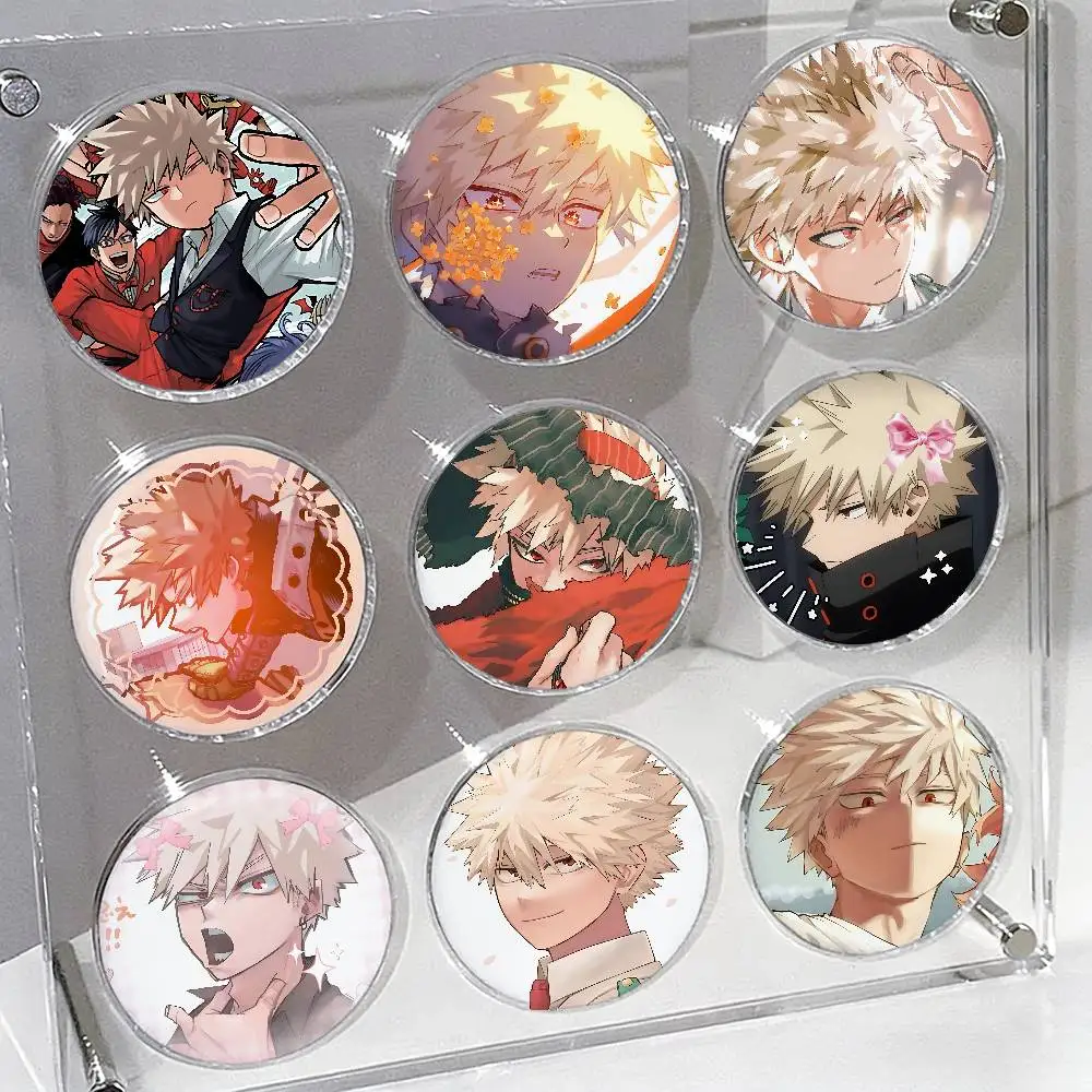 B-Bakugos K-Katsukis Badges Tinplate Soft Button Pin Brooch Metal Badge Custom Jewelry Accessories Hat Bag Lapel
