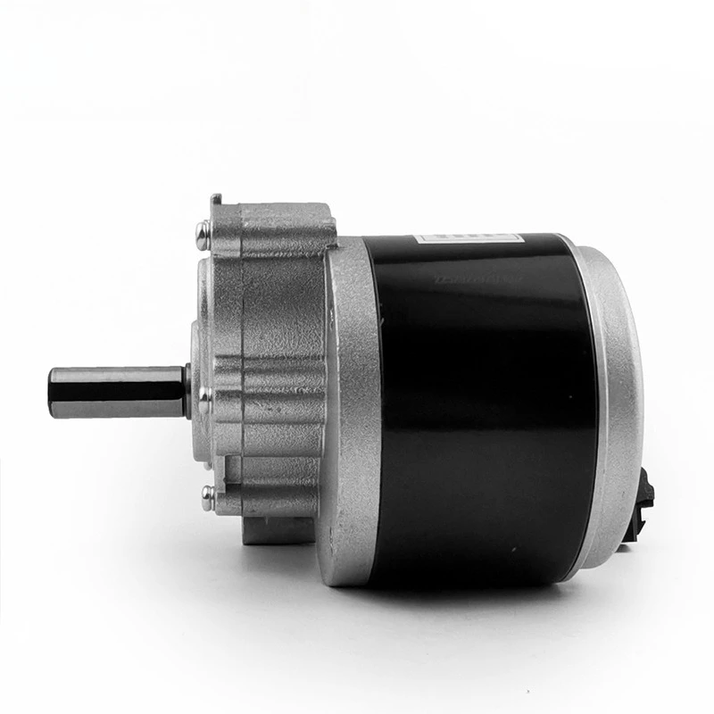 L-Faster 350W Brushed Gear Motor, 120-90RPM Long Shaft Secondary Reduction Gear Motor for Electric Cart
