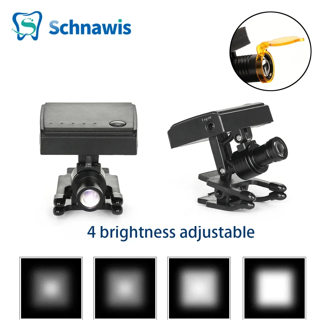 Mini Wireless 5W Dental Headlight Dentistry Headlamp Portable for Dental Loupes Lab Medical Magnifier Magnification Binocular