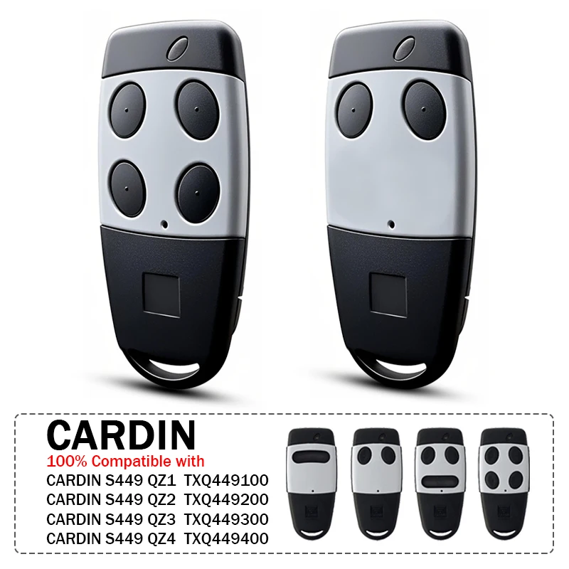 جهاز فتح باب المرآب Cardin S449 QZ1 QZ2 QZ3 QZ4 بتردد 433 ميجاهرتز، جهاز تحكم عن بعد للمرآب/البوابة Cardin TXQ449100 TXQ449200 TXQ449300 TXQ449400