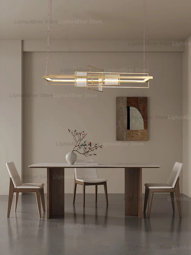 French Modern Elegant Stainless Steel 1124 Pendant Lights Lustre Home-applicant LED Dimmable Lamps For Dining Room Table