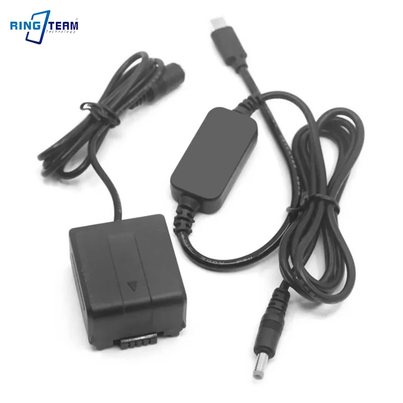 VW-VBG130 VBG6 Dummy Battery USB C Power Adapter PD Cable For Panasonic AG-HMC153MC SD600 TM300 SDR-H20 HDC-SX5 PV-GS80 VDR-D50