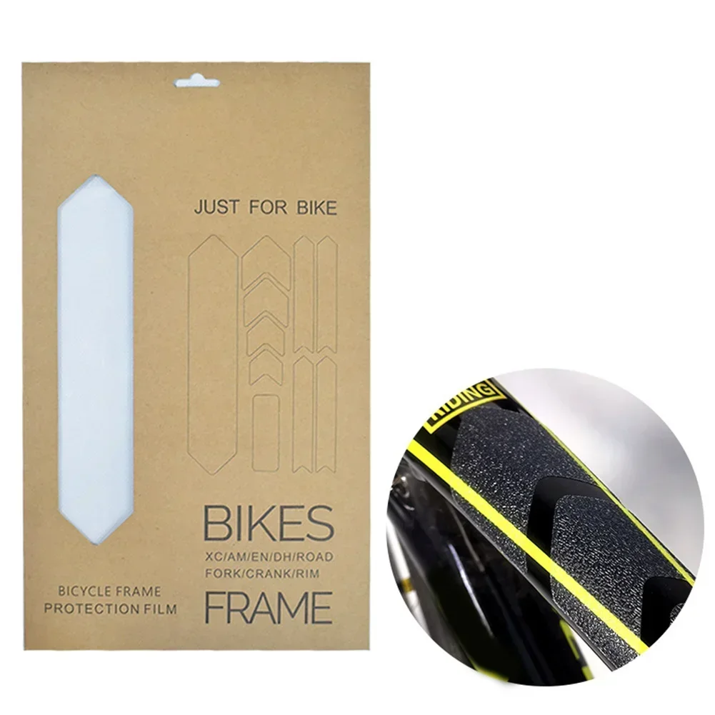 1Set Bicycle MTB Bike Frame Protection Film Anti-Scratch Stickers Transparent Practical Cycling Anti-collision Accessory