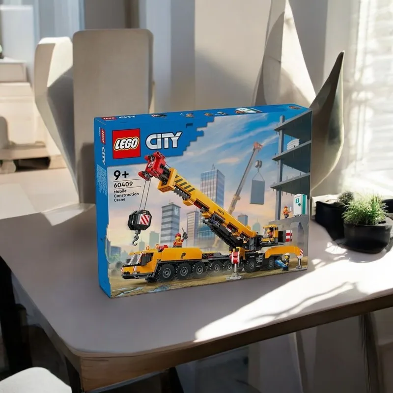 LEGO 60409 City Yellow Mobile Construction Crane Toy Set, can be used as a birthday gift for children's construction toys